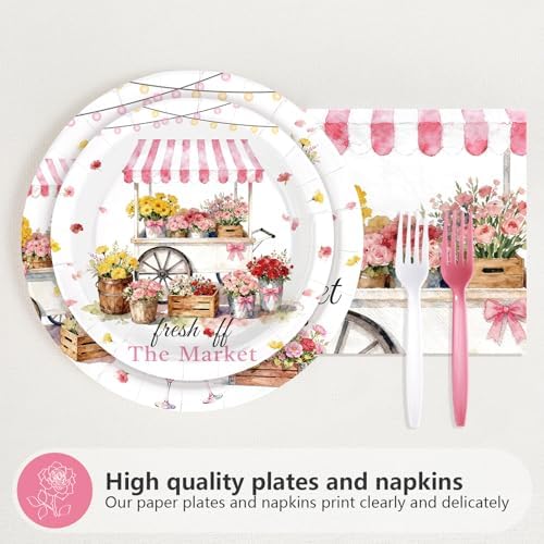96Pcs Fresh off the Market Bridal Shower Party Decorations Serves 24 - Image 2