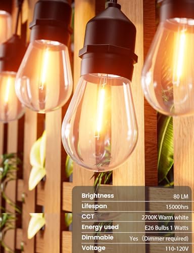 Svater Outdoor String Lights 75 FT LED Outside Patio E26 Edison Waterproof - Image 4