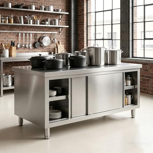 Stainless Steel 47×24×31 in Commercial Prep Work Table by Unknown
