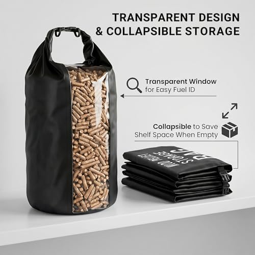 2 Pack 22LB Waterproof Wood Pellet Storage Bags with Handles - Image 5