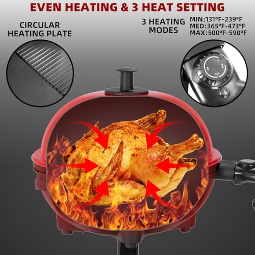 Electric Grill Outdoor/Indoor,Portable BBQ Grill with Nonstick Surface - Image 6