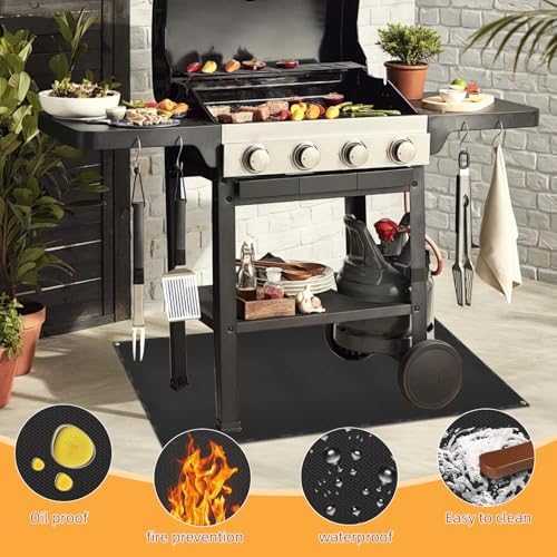 Under Grill Mat for Outdoor Grilling, 70 x 48 inches Double-Sided Fireproof Waterproof BBQ Protector for Deck and Patio Under Grill Mat for Outdoor BBQ - Image 5