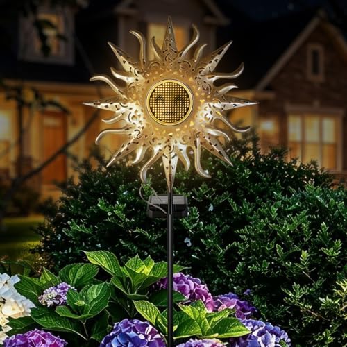 Solar Lights Outdoor Decor, Solar Sun Garden Decorations by Unknown