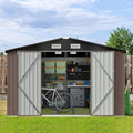 Aoxun 10x8 FT Shed Outdoor Storage Shed, Brown by Aoxun