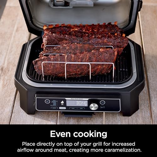 Ninja XL Woodfire Rib Rack, for OG800/OG900, 4-Full Racks of Ribs, Steel - Image 2