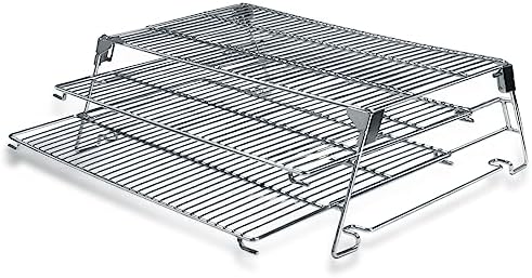 Jerky Racks for Barrel Style Pellet Grills, 21"W×17.2"L, 3 Tiered Foldable Sliding 830 in² Cooking Space Expansion Grate Accessory for Pit Boss, Traeger, Z Grill, Green Mountain and More Smoker Grills - Image 2