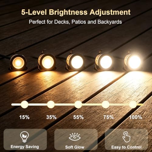 LED Deck Lights with Timer & Photocell, 36 Pack IP67 Waterproof Kit - Image 3