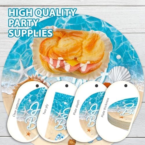 168Pcs Beach Birthday Decorations for Summer Pool Serves 24 - Image 4