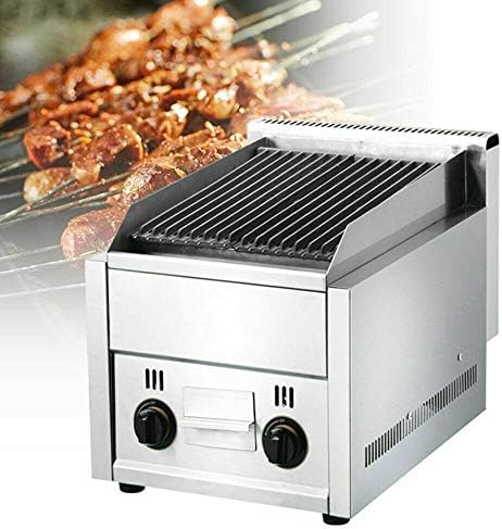 Gas Grill, Radiant Gas Charbroiler, 12" x 15" Heavy Duty Commercial Countertop Gas Grill Stainless Steel for Restaurant BBQ 60TU/hr by YIYIBYUS