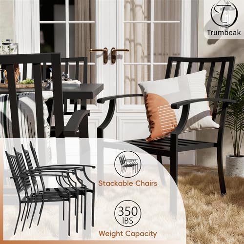 5 Pcs Metal Outdoor Patio Furniture Set with 48"/55000 BTU Outdoor Round Propane Fire Pit Table,Patio Conversation Sets 4 Fixed Chairs No-Slip Cushions and Waterproof Covers,Grey - Image 4