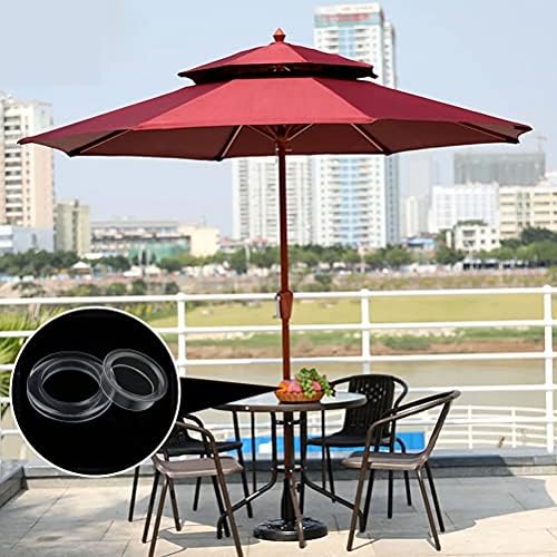 2 Pack Patio Table Umbrella Hole Ring and Cap Set for Standard Table Hole - Image 6