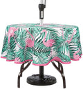 Round Outdoor Tablecloth with Umbrella Hole Umbrella Tablecloth Patio Tablecloths with Zipper for Courtyards, Terraces, and Beaches 60 in by Rodvnyh