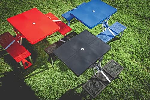 PICNIC TIME NCAA Nebraska Cornhuskers Football Field Folding Picnic Table - Camping Table - Outdoor Table with Umbrella Hole, (Red) - Image 5