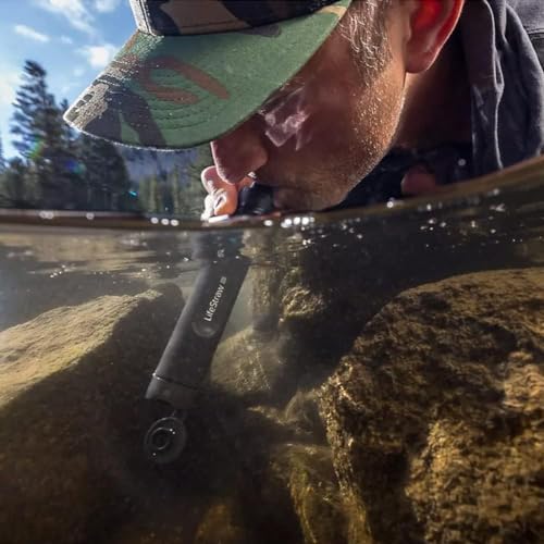 LifeStraw Peak Series - Personal Water Filter Straw for Backup Filtration, Emergency, Survival, and Ultralight Hydration, BPA-Free, Dark Mountain Gray - Image 5