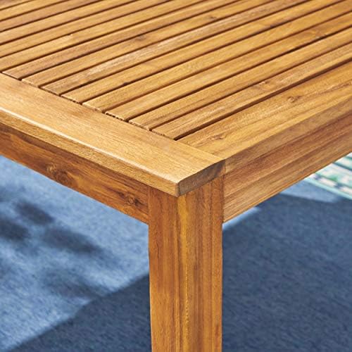 Christopher Knight Home Eric Outdoor Expandable Acacia Wood Dining Table, Natural Finish - Image 5