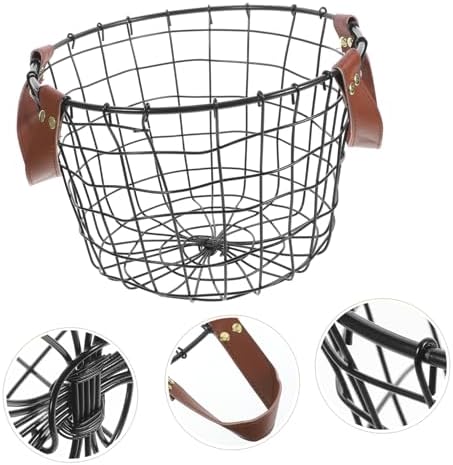 Outdoor Logging Basket Metal Firewood Holder with Handle, Black - Image 5