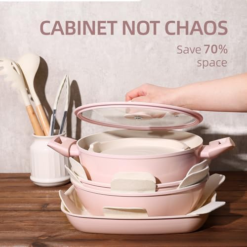 BECIGAR 23pcs Ceramic Pots and Pans Set - Image 6