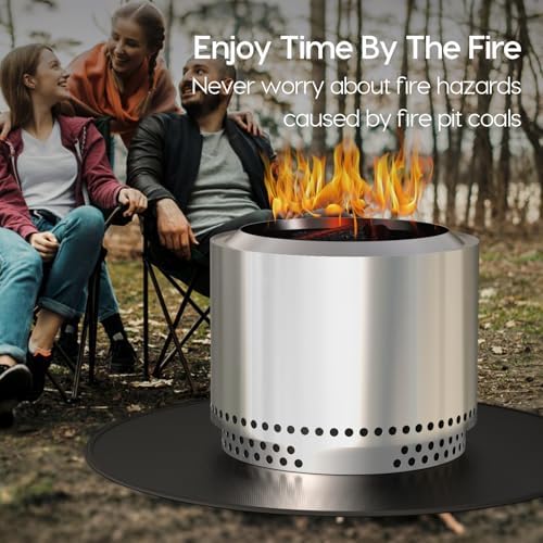 38" Fireproof Fire Pit Mat for Solo Stove Bonfire Deck Protector - Image 2