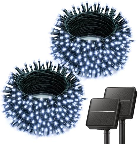 Brightown 2 Pack Solar String Lights Outdoor Waterproof, 80 FT 200 LED by Brightown