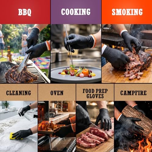 ANBOSON BBQ Gloves,Disposable BBQ Gloves Heat Resistant Cooking - Image 4
