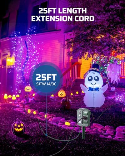 DEWENWILS Outdoor Power Stake Timer with 25 FT Extension Cord - Image 6