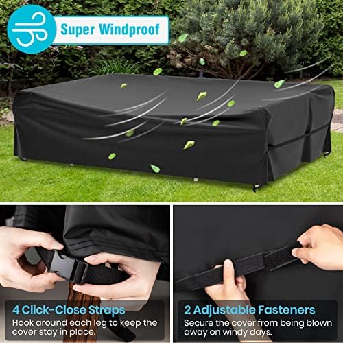 Patio Furniture Covers Waterproof Outdoor Table Cover 111"L x 74"W x 28"H - Image 3