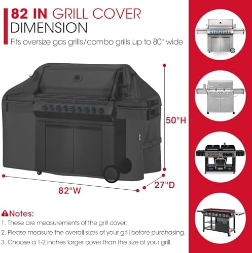 Unicook Grill Cover Heavy-Duty Waterproof UV Resistant, 82 in. Oversized - Image 2