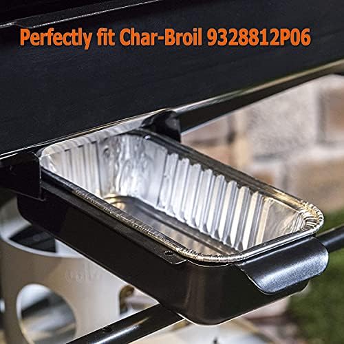 BBQ Future 20-Pack Aluminum Foil BBQ Grease Grill Drip Pans Replacement for Char-Broil 9328812P06, 7" L x3.5 W x1.5 D - Image 2