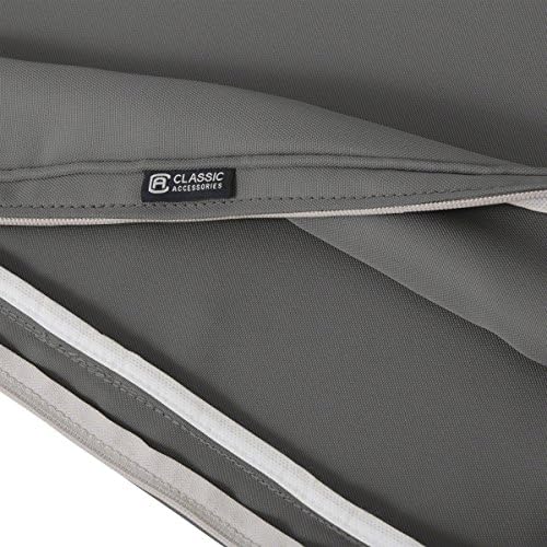 Classic Accessories Montlake Water-Resistant 25 x 22 x 4 Inch Outdoor Back Cushion Slip Cover, Patio Furniture Cushion Cover, Light Charcoal Grey, Patio Furniture Cushion Covers - Image 5