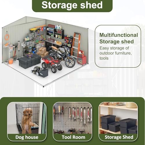 AirWire 10x14 FT Outdoor Storage Metal Shed - Image 6