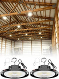 210W UFO LED High Bay Light, 31500LM Shop Lights, 5000K Daylight, ETL Listed with 6' Cable & Safety Rope, IP65 Waterproof Commercial Lighting for Warehouse, Workshop, 980W MH/HPS Equivalent, 2 Pack by CuLiDing