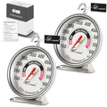 Oven Thermometer 2.75-Inch Large Dial, 150-600°F, NSF, Hook & Stand 2‑Pack by Unknown