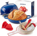 5QT Enameled Cast Iron Sourdough Bread Oven & Starter Kit, Blue by Unknown