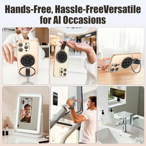 Magnetic Suction Phone Ring Grip for MagSafe & Magnet Car Mounts - Image 4