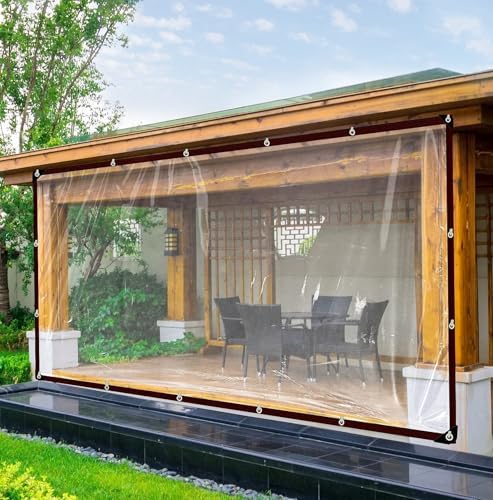 Clear Tarp Waterproof 4x6 FT - Plastic Small Tarps Heavy Duty Cover for Patio Enclosures Winter Protection for Plants Gardens Chicken Coops and Patios by WelcomeToCurfakulBrand