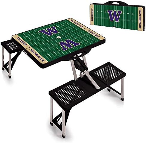 PICNIC TIME NCAA North Carolina Tar Heels Folding Picnic Table - Camping Table - Outdoor Table with Umbrella Hole - Image 4