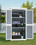 Bealife 63.2" Outdoor Storage Cabinet with Double Doors - Grey by Bealife