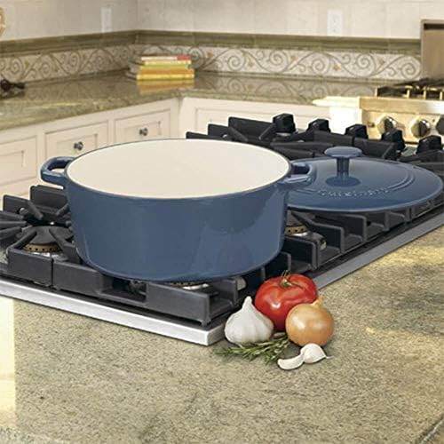 Cuisinart Chef's Classic Enameled Cast Iron Dutch Oven with Lid, Porcelain Enameled Interior, Oven Safe, Induction Compatible, 7-Quart, Round, Provencial Blue - Image 4