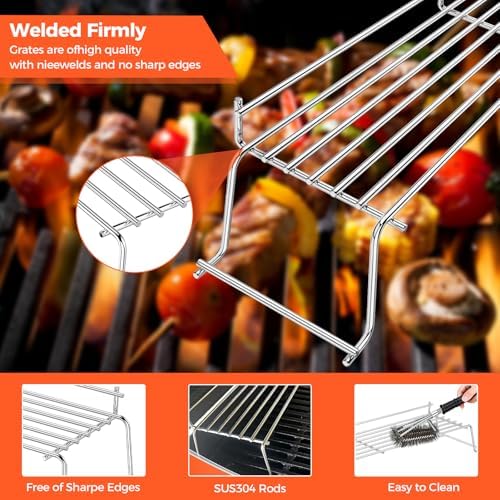 QuliMetal Stainless Steel Warming Rack for Weber Genesis 300 Series - Image 6
