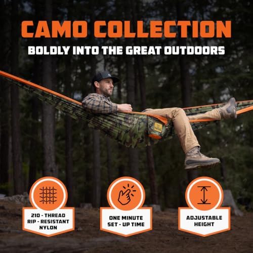 Wise Owl Outfitters Camping Hammock – 400lbs Portable Hammock with Tree Straps - Travel, Backpacking, Hiking, Outdoors Camping Gear - Single - Image 3