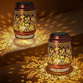 2 Pack Hummingbird Solar Lanterns Outdoor Waterproof, Garden Decor Birthday Gifts for Women Mom Grandma Sister, Metal Hanging Solar Lights Outside Decorative for Backyard Patio Lawn Pathway Landscape by Fussion
