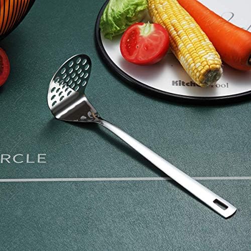 Stainless Steel Potato Masher, Berglander Heavy Duty Metal Potato Ricer, Food Masher Utensil Hand Masher, Vegetables Fruits Versatile Masher, Heat Resistant, Dishwasher Safe, Easy to Clean - Image 2