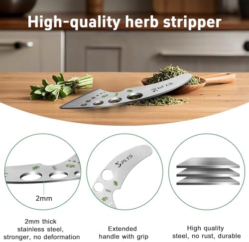 Plys Herb Stripper Tool for Basil,Parsley,Rosemary, Kitchen Gadgets 2026 - Image 2