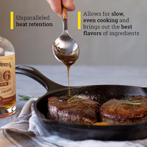 Lodge 8" Cast Iron Skillet - Chef Collection - Perfect Sear - Ergonomic Handles - Superior Heat Retention - Cast Iron Cookware & Skillet (Pack of 2) - Image 4