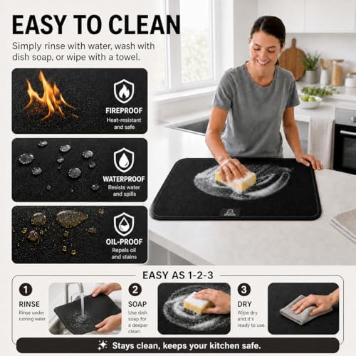 31 x 24 Inch Heat Resistant Mats for Countertop and Tabletop Grill - Image 4