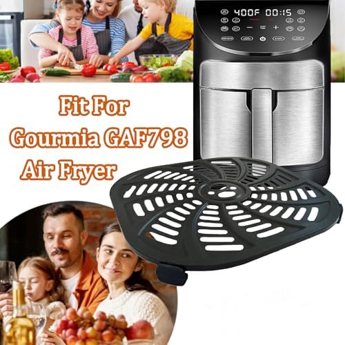 7QT Air Fryer Crisper Tray for Gourmia GAF798 Air Fryers, Upgraded Double Layer Non-stick Coating Air Fryer Grill Crisper Plate Pan Rack Grate for 7QT Gourmia Air Fryer, Dishwasher Safe - Image 7