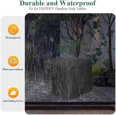 Outdoor Wicker End Side Tables Cover - 18''Lx18''W x20''H - Image 5