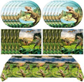 41Pcs Dinosaur Birthday Party Decorations,Dino Party Decorations Tableware Set Jurassic Dinosaur Paper Plates Napkins Tablecloth丨Boys Kids Baby Shower Jurassic Theme Birthday Party Decor,Serve 20 by Mainivo