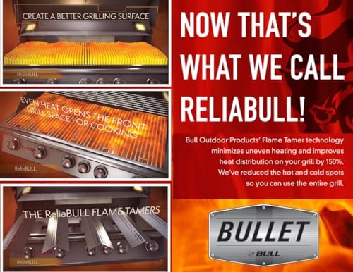 Bullet by Bull Stainless Steel Outdoor Kitchen Grill Set - Built-In Liquid Propane Grill -BBQ Kitchen Island Bundle - Includes 5 Burner Grill, Double Access Door & Double Storage Drawer - Image 5