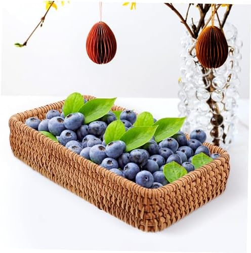 Small Oval Rattan Basket for Bread Fruit and Snack Serving - Image 2